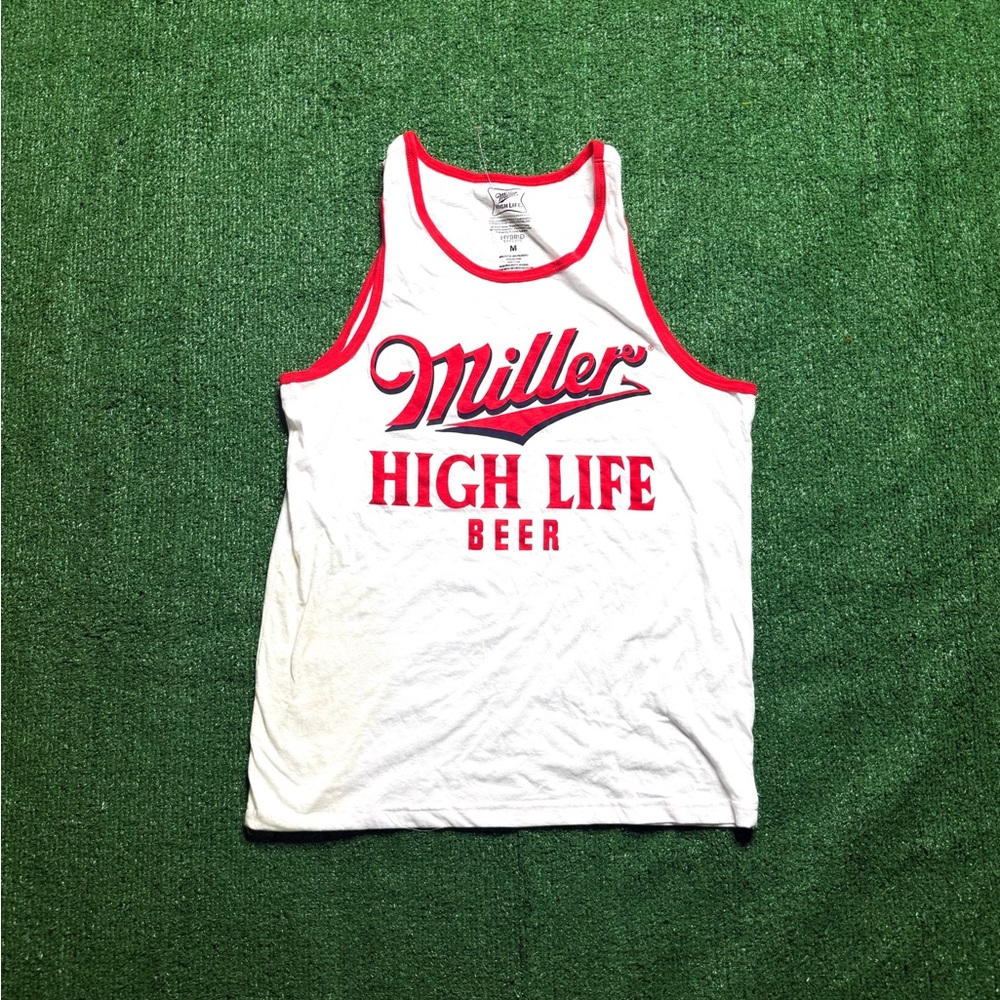 Miller High Life White Tank Top Size
Medium